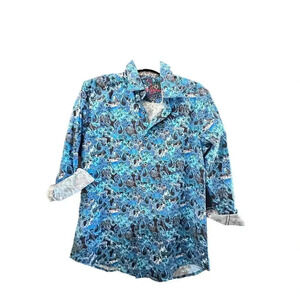 Robert Graham Men's Long Sleeves Paisley Floral Button Down Shirt Size Small